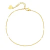 Fußkettchen | Hey Happiness Abgeflachte Fußkette im Panzerkette-Design in farbe Gold