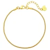 Fußkettchen | Hey Happiness Abgerundete Fußkette im Schlangenkette-Design in Gold