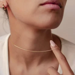 Filigrane Ketten | Hey Happiness Abgerundete Schlangenkette aus Sterlingsilber
