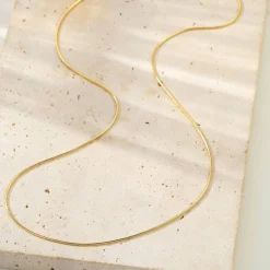 Filigrane Ketten | Hey Happiness Abgerundete Schlangenkette aus Sterlingsilber