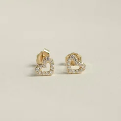 Ohrstecker | Hey Happiness Amore Herz Ohrstecker 14K Gold