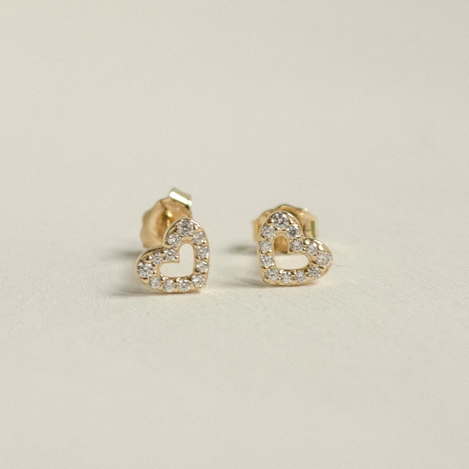 Ohrstecker | Hey Happiness Amore Herz Ohrstecker 14K Gold