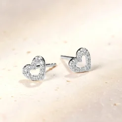 Ohrstecker | Hey Happiness Amore Herz Ohrstecker 14K Gold
