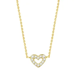 Filigrane Ketten | Hey Happiness Amore Kette Herz Anhänger 14K Gold