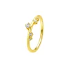 Schlichte Ringe | Hey Happiness Apex Schmaler Ring Sterlingsilber in Gold