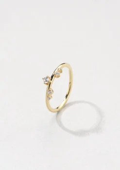 Schlichte Ringe | Hey Happiness Apex Schmaler Ring Sterlingsilber in Gold