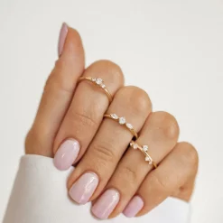 Schlichte Ringe | Hey Happiness Apex Schmaler Ring Sterlingsilber in Gold