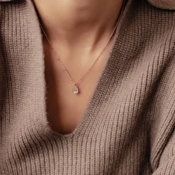 Filigrane Ketten | Hey Happiness April Diamant Geburtsstein Halskette Sterlingsilber