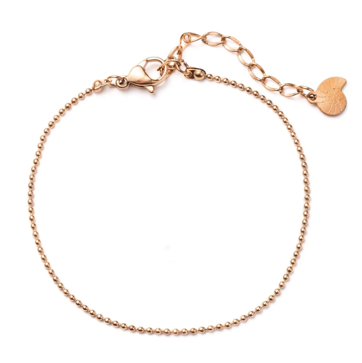 Ketten Armbänder | Hey Happiness Armband in Kugelkette-Design in Rosegold Rose Gold