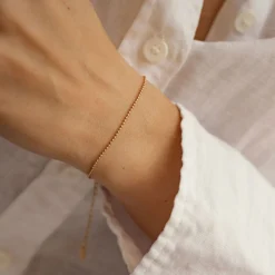 Ketten Armbänder | Hey Happiness Armband in Kugelkette-Design in Gold