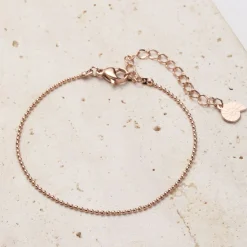Ketten Armbänder | Hey Happiness Armband in Kugelkette-Design in Rosegold Rose Gold