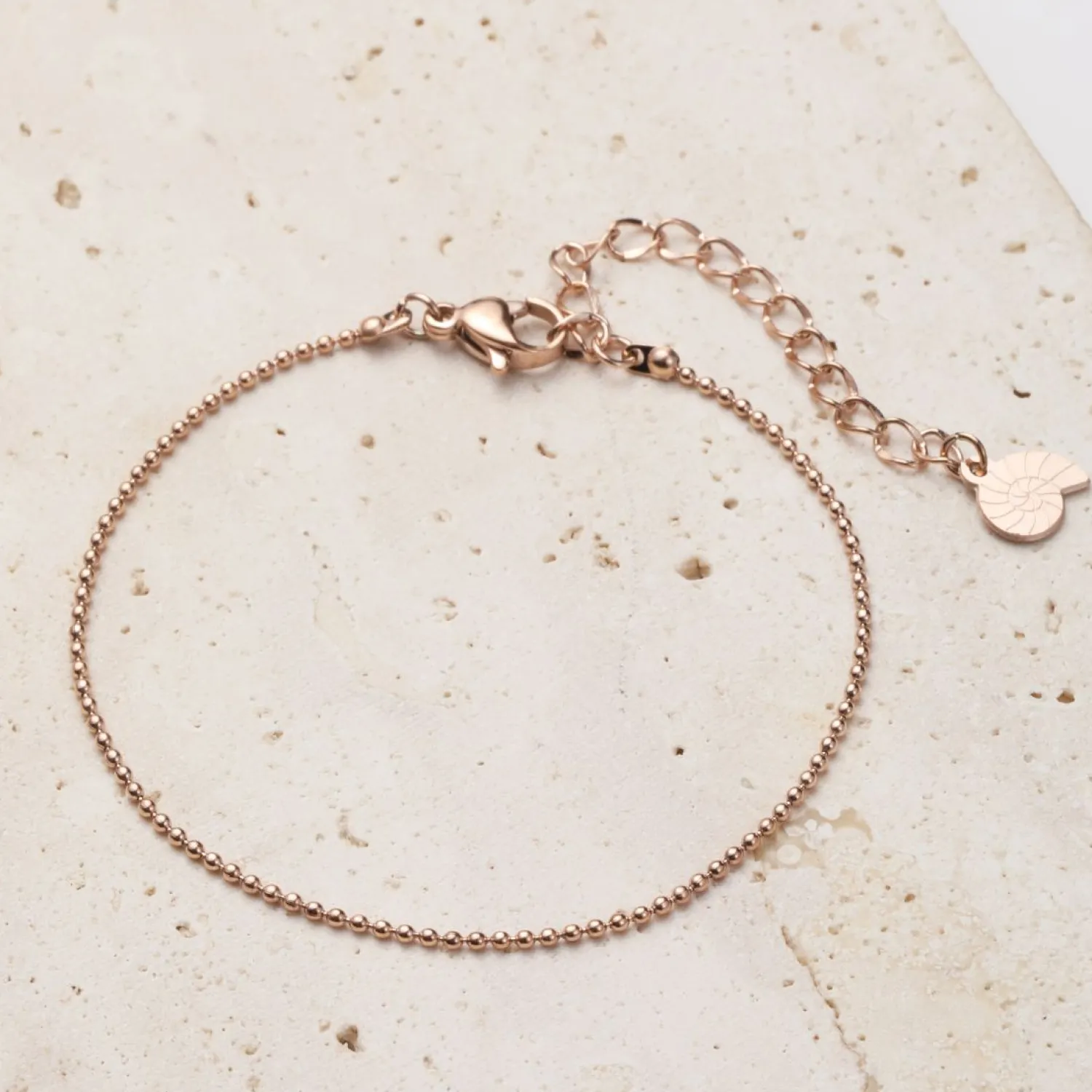 Ketten Armbänder | Hey Happiness Armband in Kugelkette-Design in Rosegold Rose Gold