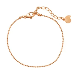 Ketten Armbänder | Hey Happiness Armband in Kugelkette-Design in Rosegold Rose Gold