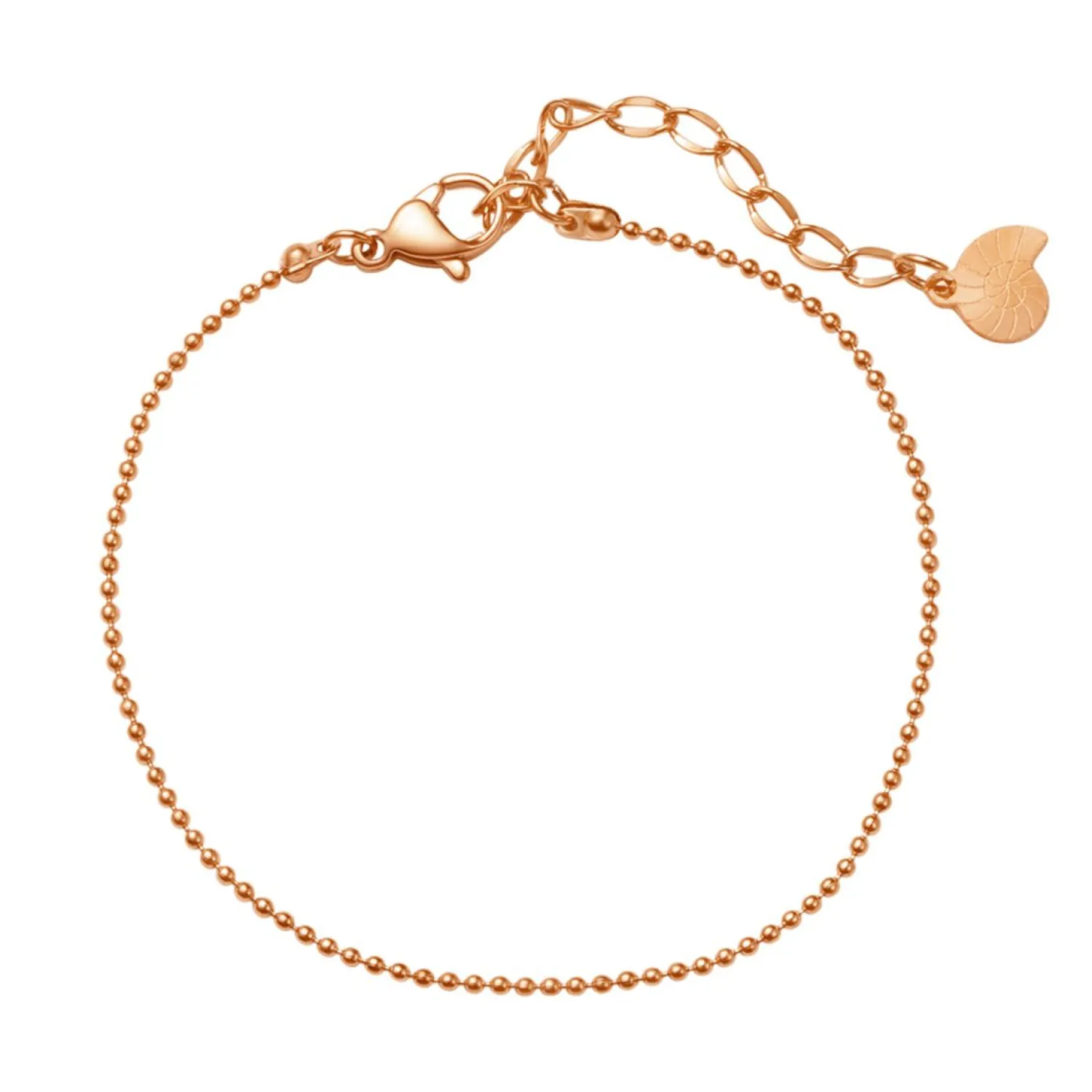 Ketten Armbänder | Hey Happiness Armband in Kugelkette-Design in Rosegold Rose Gold