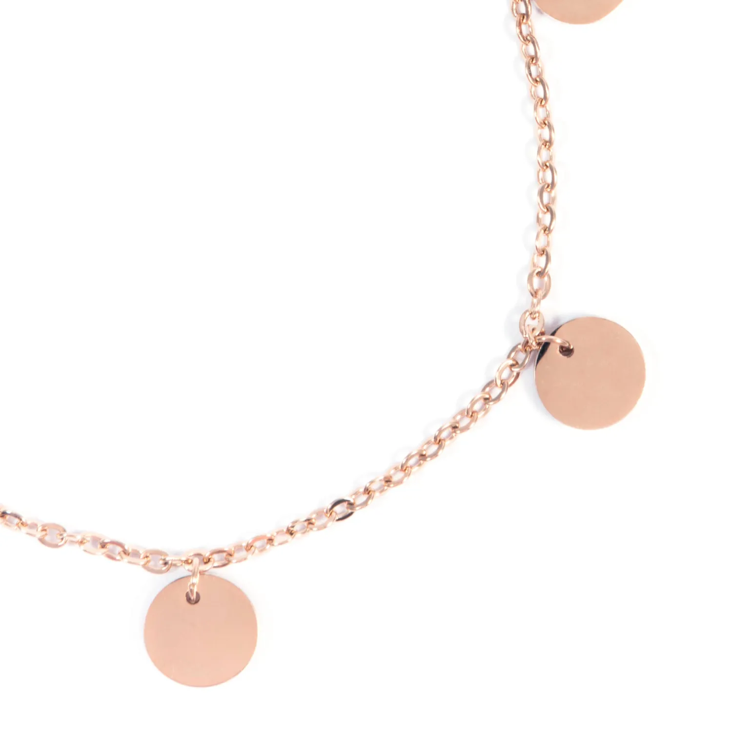 Charm Armbänder | Hey Happiness Armband mit Mehreren Plättchen in Rosegold Rose Gold