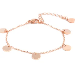 Charm Armbänder | Hey Happiness Armband mit Mehreren Plättchen in Rosegold Rose Gold