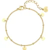 Charm Armbänder | Hey Happiness Armkette Kreis Gold