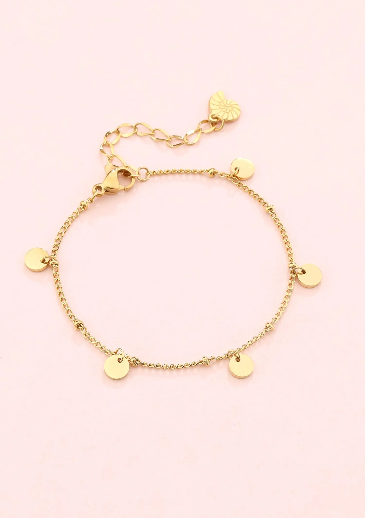 Charm Armbänder | Hey Happiness Armkette Kreis Gold
