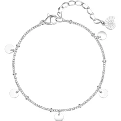 Charm Armbänder | Hey Happiness Armkette Kreis Silber Silver