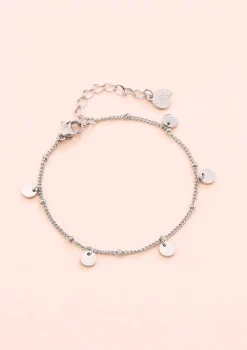 Charm Armbänder | Hey Happiness Armkette Kreis Silber Silver