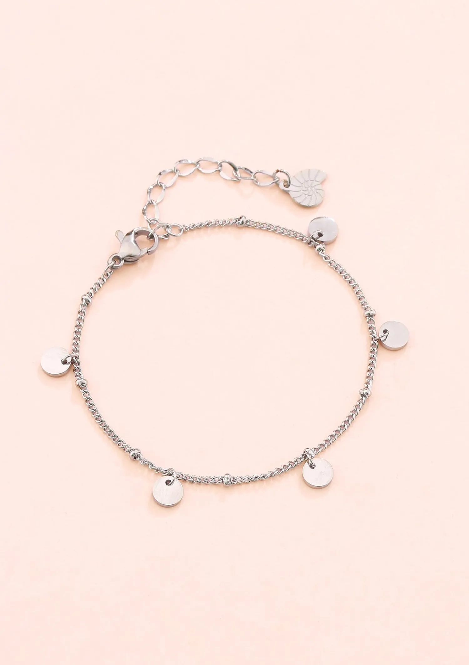 Charm Armbänder | Hey Happiness Armkette Kreis Silber Silver