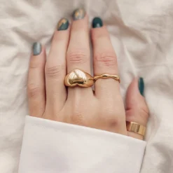Auffällige Ringe | Hey Happiness Auffälliger Herz Ring Gold