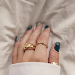 Auffällige Ringe | Hey Happiness Auffälliger Herz Ring Gold