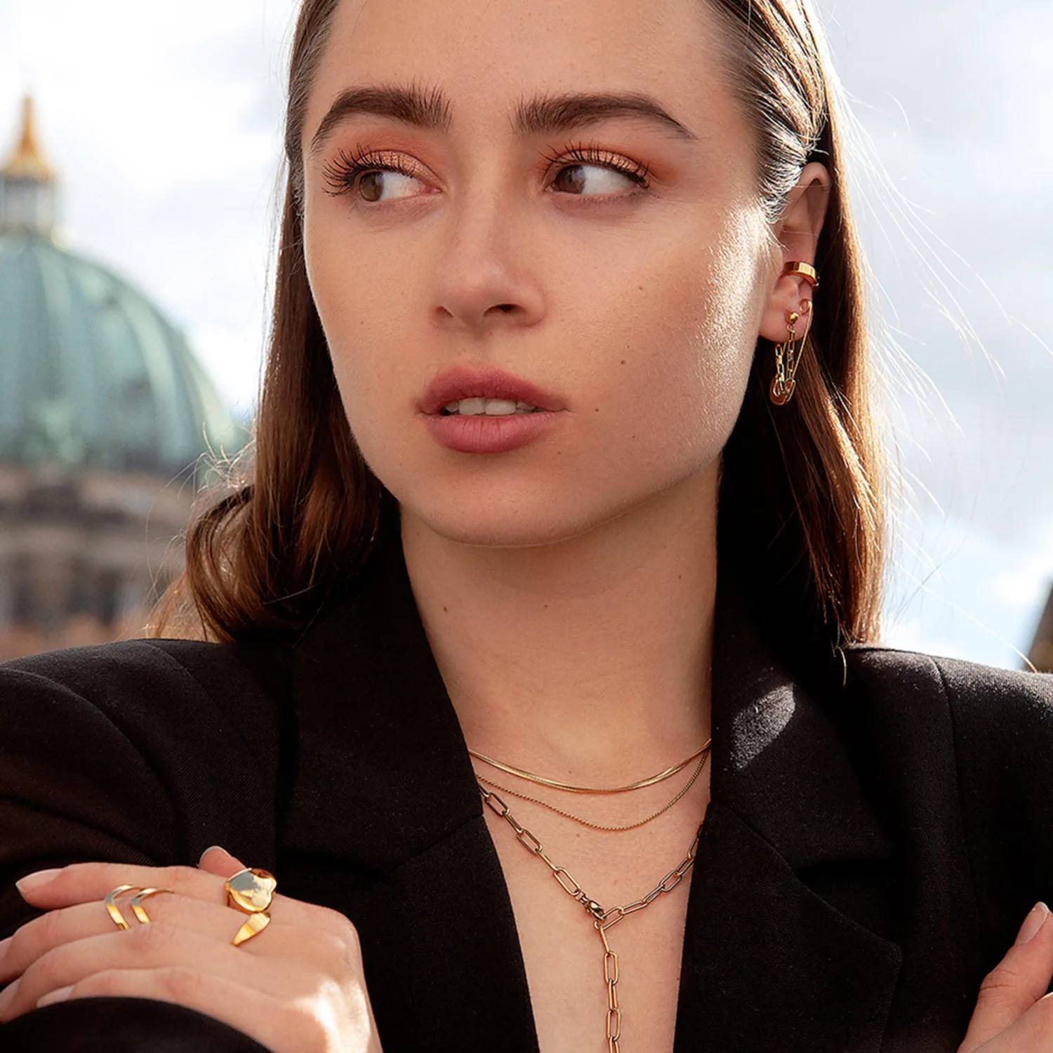 Auffällige Ringe | Hey Happiness Auffälliger Herz Ring Gold