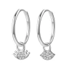 Creolen | Hey Happiness Augen und Lippen Charm Creolen aus Sterlingsilber Silver