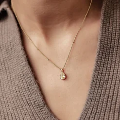 Filigrane Ketten | Hey Happiness August Peridot Geburtsstein Halskette Sterlingsilber