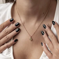 Filigrane Ketten | Hey Happiness August Peridot Geburtsstein Halskette Sterlingsilber