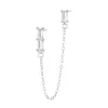 Ohrstecker | Hey Happiness Baguette Ear Cuff Sterlingsilber Silver