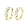 Huggie Ohrringe | Hey Happiness Baguette Huggie Ohrringe aus Veretem Sterlingsilber Gold