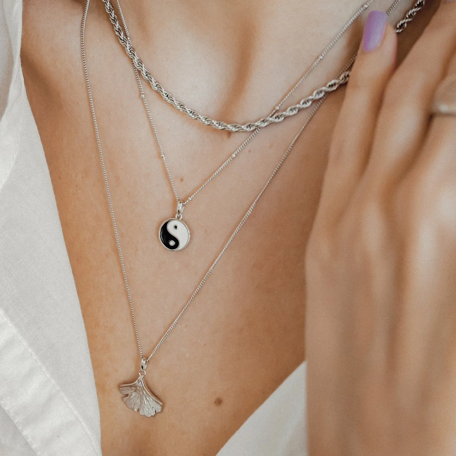 Anhänger | Hey Happiness Balance Anhängerr für Ruhe und Harmonie in Silberfarbe Silver