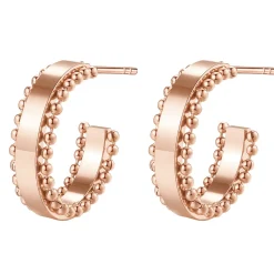 Creolen | Hey Happiness Band Creolen mit Kugeln in Rosegold Rose Gold