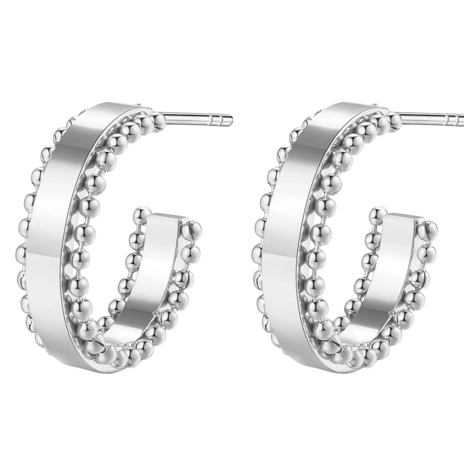 Creolen | Hey Happiness Band Creolen mit Kugeln in Silber Silver