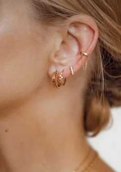 Creolen | Hey Happiness Band Creolen mit Kugeln in Gold