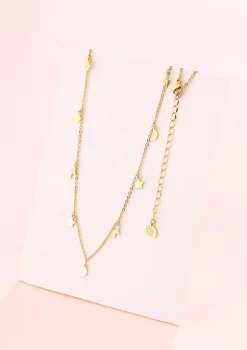 Filigrane Ketten | Hey Happiness Blitz Stern Mond Kette Gold