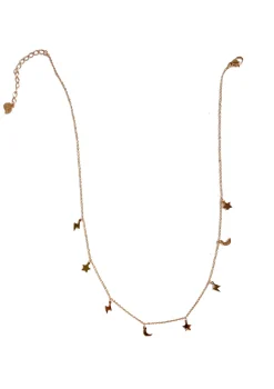 Filigrane Ketten | Hey Happiness Blitz Stern Mond Kette Rosegold Rose Gold