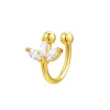 Ear Cuffs | Ohrstecker | Hey Happiness Blüte Ear Cuff Sterlingsilber in Gold