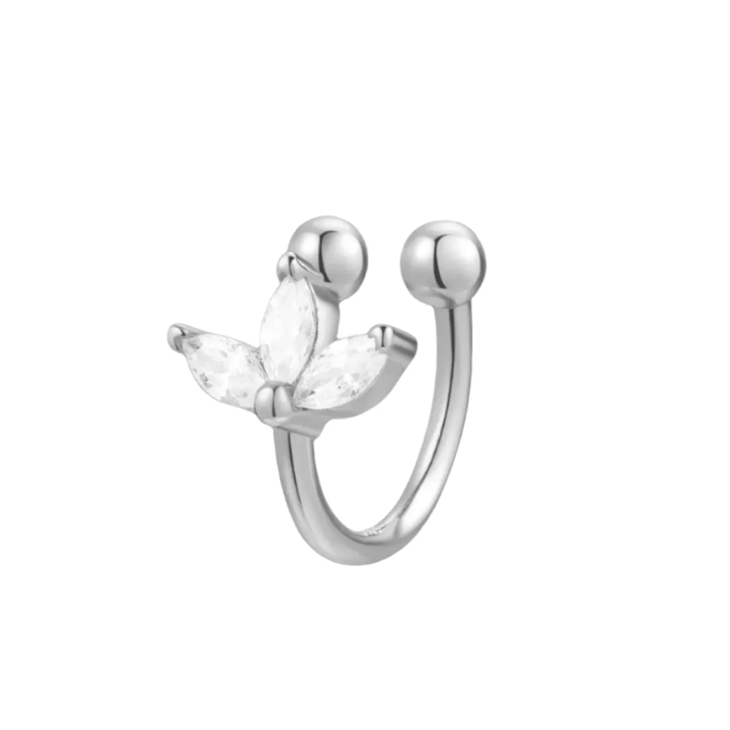 Ohrstecker | Ear Cuffs | Hey Happiness Blüte Ear Cuff Sterlingsilber Silver