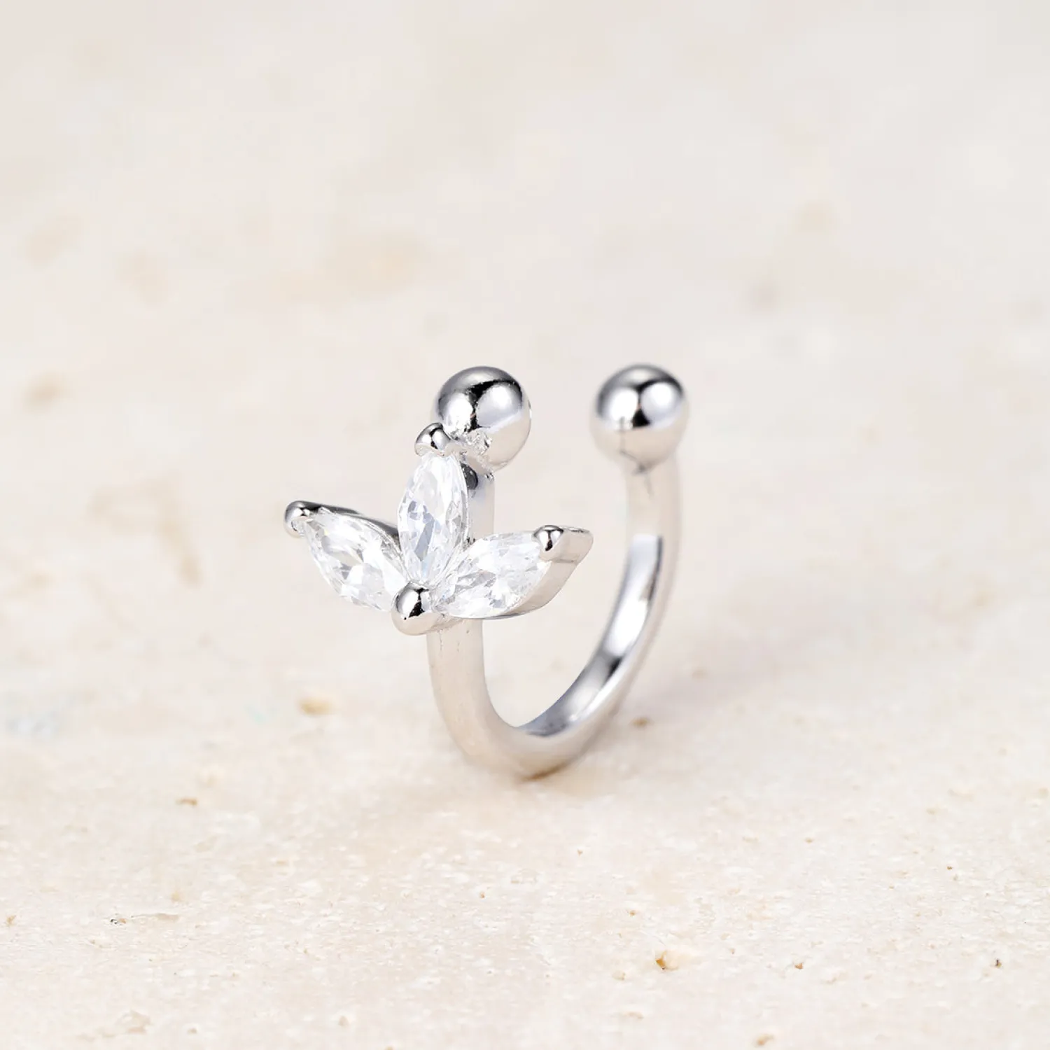 Ohrstecker | Ear Cuffs | Hey Happiness Blüte Ear Cuff Sterlingsilber Silver
