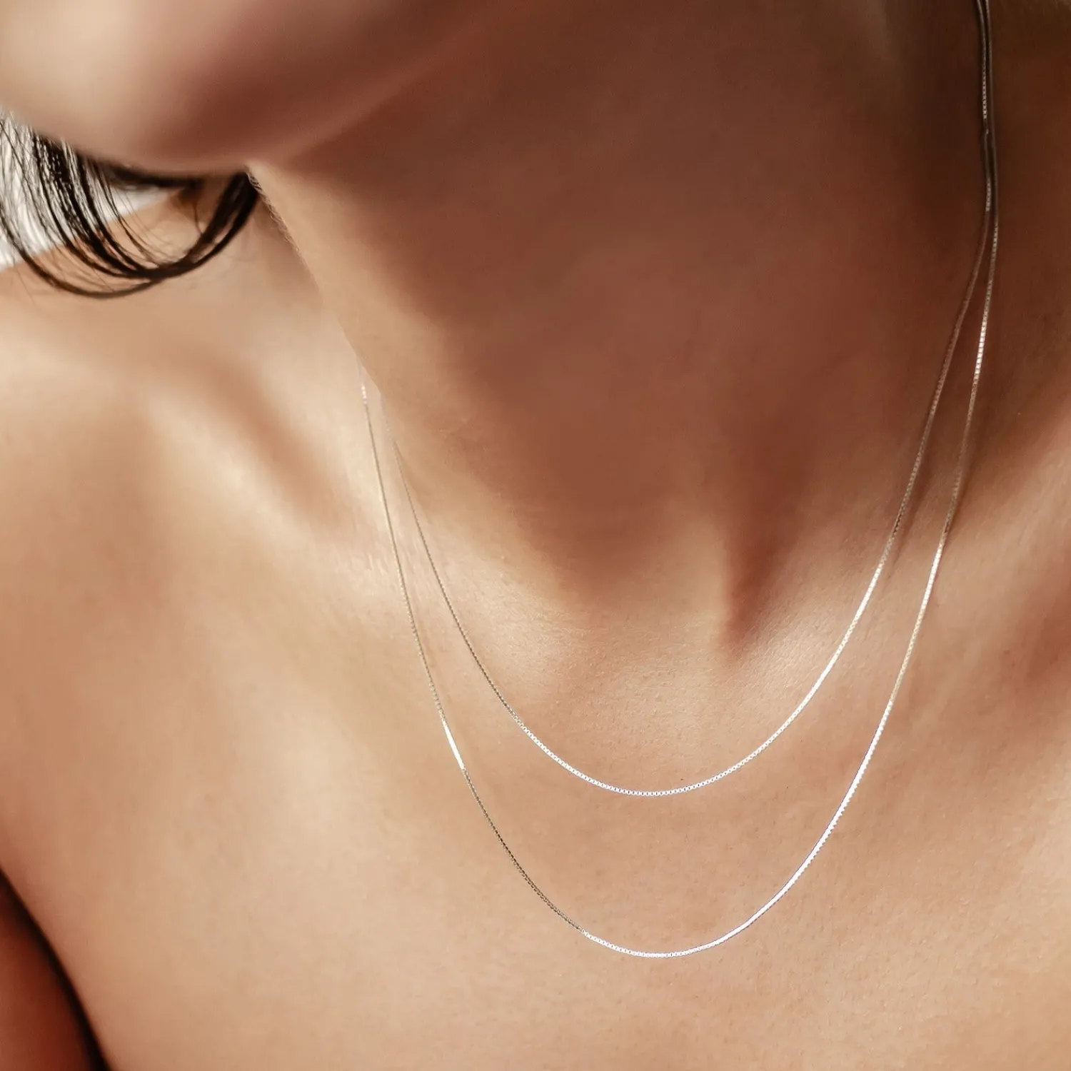 Filigrane Ketten | Hey Happiness Box Chain Kette Sterlingsilber Silver
