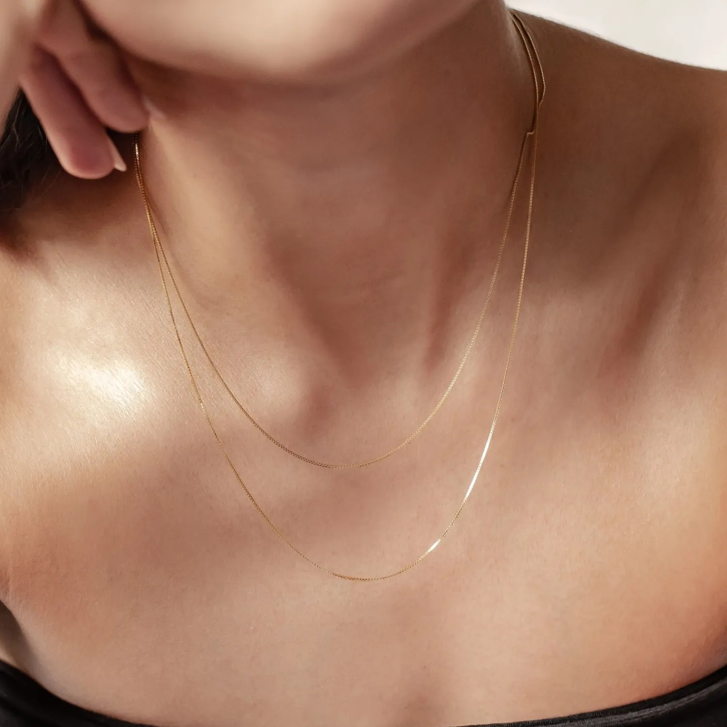 Filigrane Ketten | Hey Happiness Box Chain Kette Veretes Sterlingsilber Gold