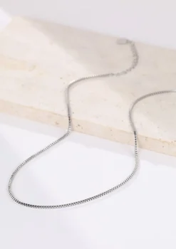 Filigrane Ketten | Hey Happiness Box Link Kette Gliederkette in Silber Silver
