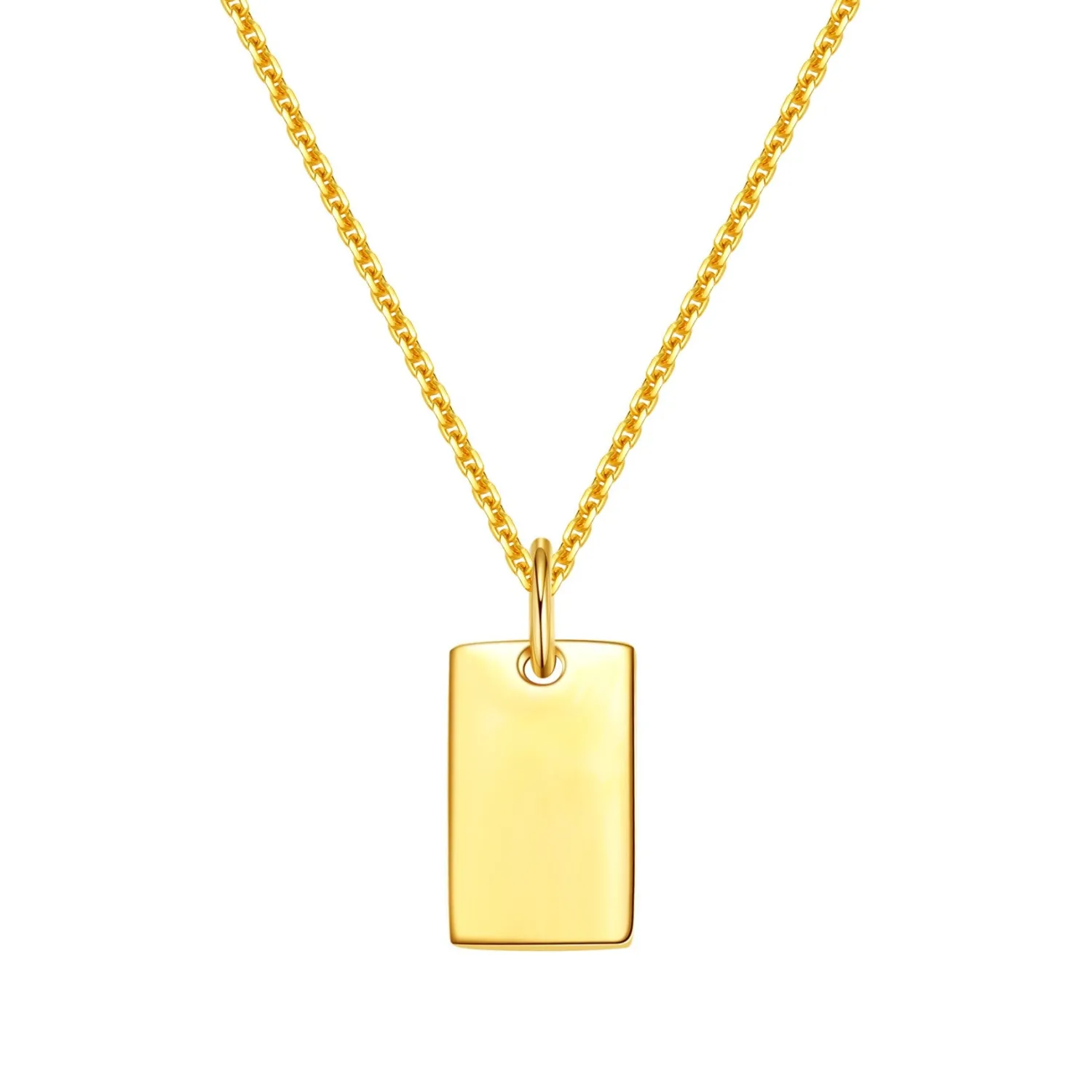 Filigrane Ketten | Hey Happiness Canvas Anhänger Kette 14K Gold