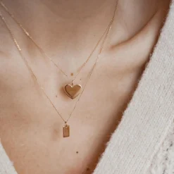 Filigrane Ketten | Hey Happiness Canvas Anhänger Kette 14K Gold