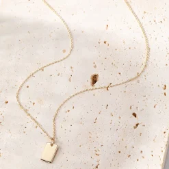 Filigrane Ketten | Hey Happiness Canvas Anhänger Kette 14K Gold
