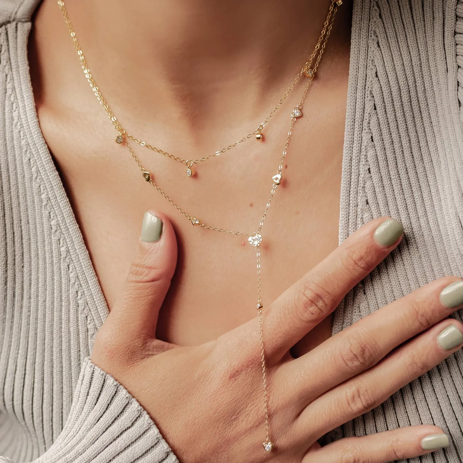 Necklace Sets | Lariat Necklaces | Hey Happiness Cherish Halskette Set Sterling Silber