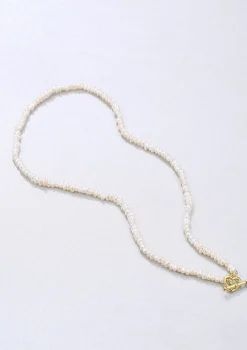 Filigrane Ketten | Choker Ketten | Hey Happiness Choker Perlenkette mit Herz Verschluss Veret Gold